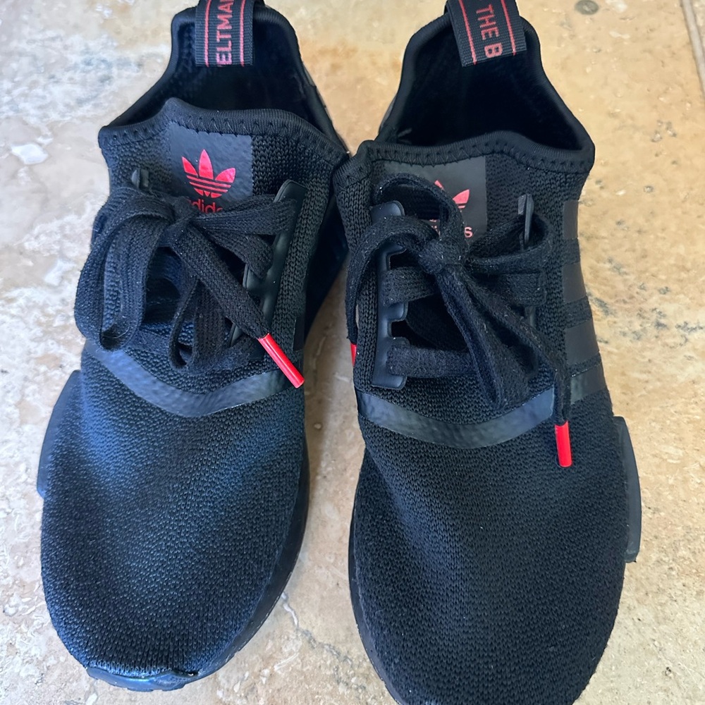 Adidas Black and Red Athletic Shoes
